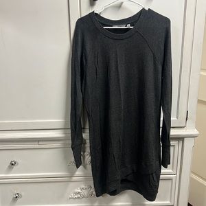 athleta dark grey sweatshirt dress